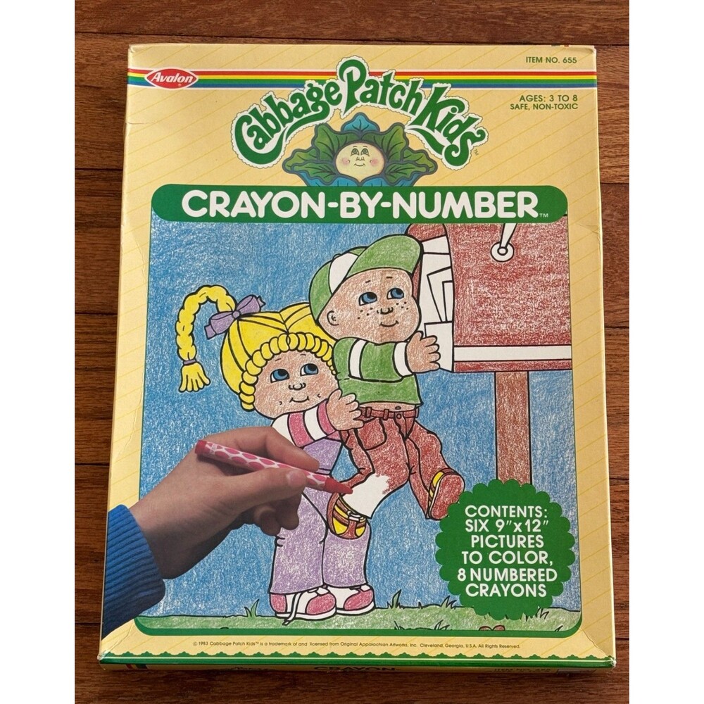 Cabbage Patch Kids CRAYON BY NUMBER KIT Art Coloring Activity #655 NEW SEALED
